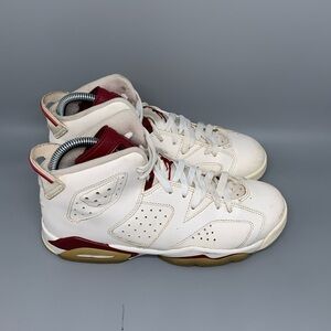 Jordan 6 Retro Maroon Basketball Shoes 836342-115 Men's‎ Sz 6Y Women's Sz 7.5